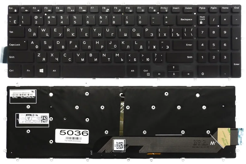 Клавиатура Dell Inspiron 15-5565 5567 5568 5587 5665 7566 7567 7569 7588 17-5765 5767 5770 5775 7778 7779 Подсветка
